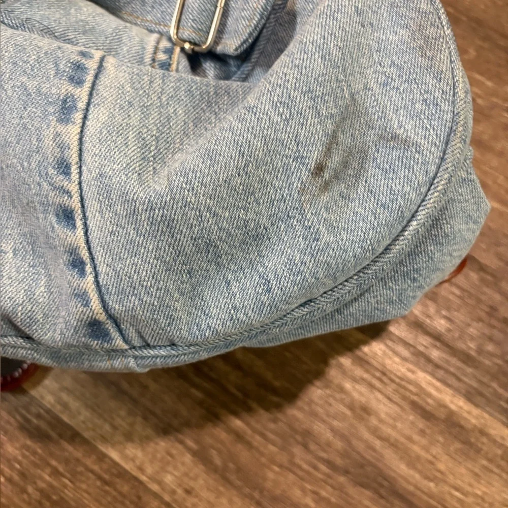 Vintage Levi’s Denim Rucksack Custom Made Backpack Bag Light Wash Handmade Y2K